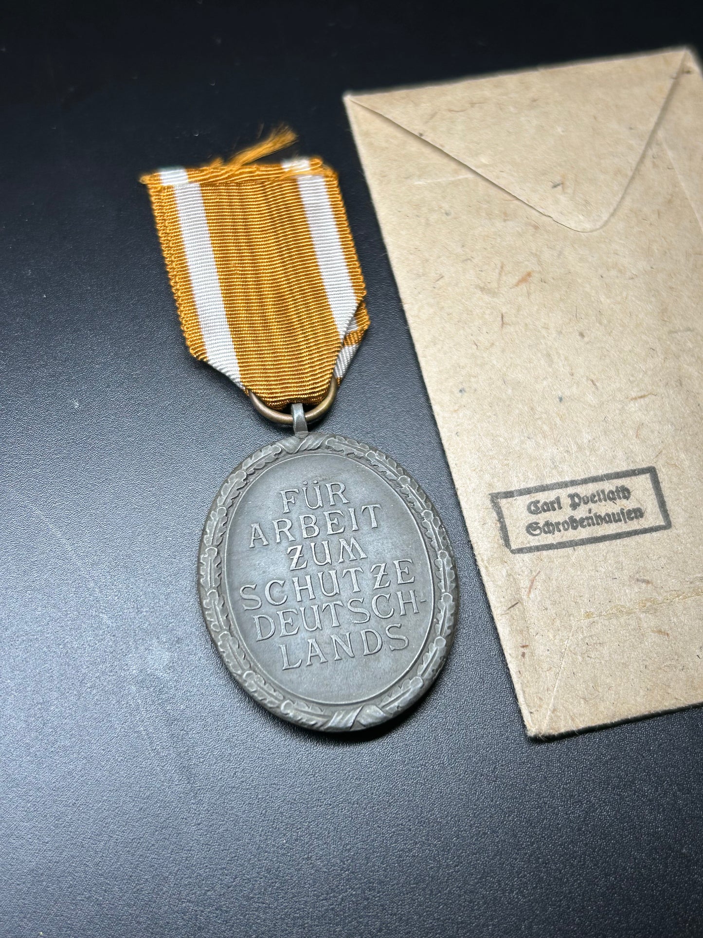Later produced Westwall medal & packet