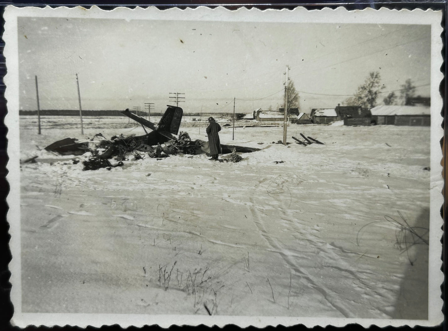 German WWII Photo Rare! Shot Down Luftwaffe JU-87 Stuka W/ Tail Wing Swastika Visible