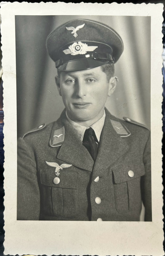 German WWII Photo Luftwaffe  Flieger Studio Portrait