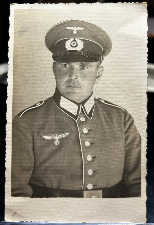 German WWII Heer Portrait Photo Waffenrock