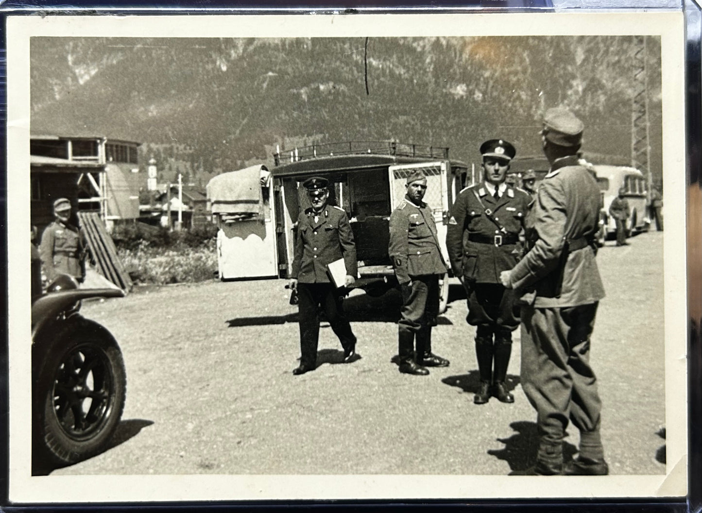 German WWII Photo High Ranking Officers & Possible Knights Cross Winner