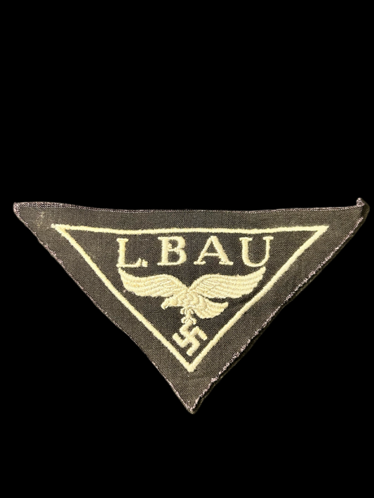 Large L.BAU Luftwaffe Construction Workers Badge