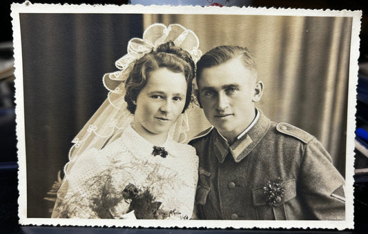 German WWII Heer Wedding Day Photo