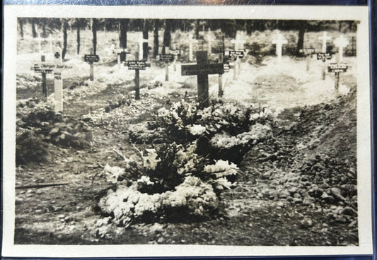 German WWII Photo Rows Of KIA Troop Gravesites