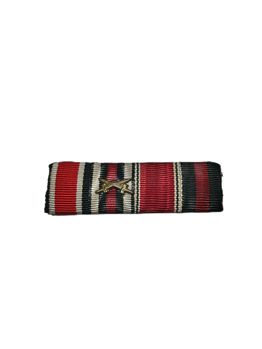 German 4 Place Ribbon Bar, Ek2, Hindenburg Cross, Anschluss, Czech Annex