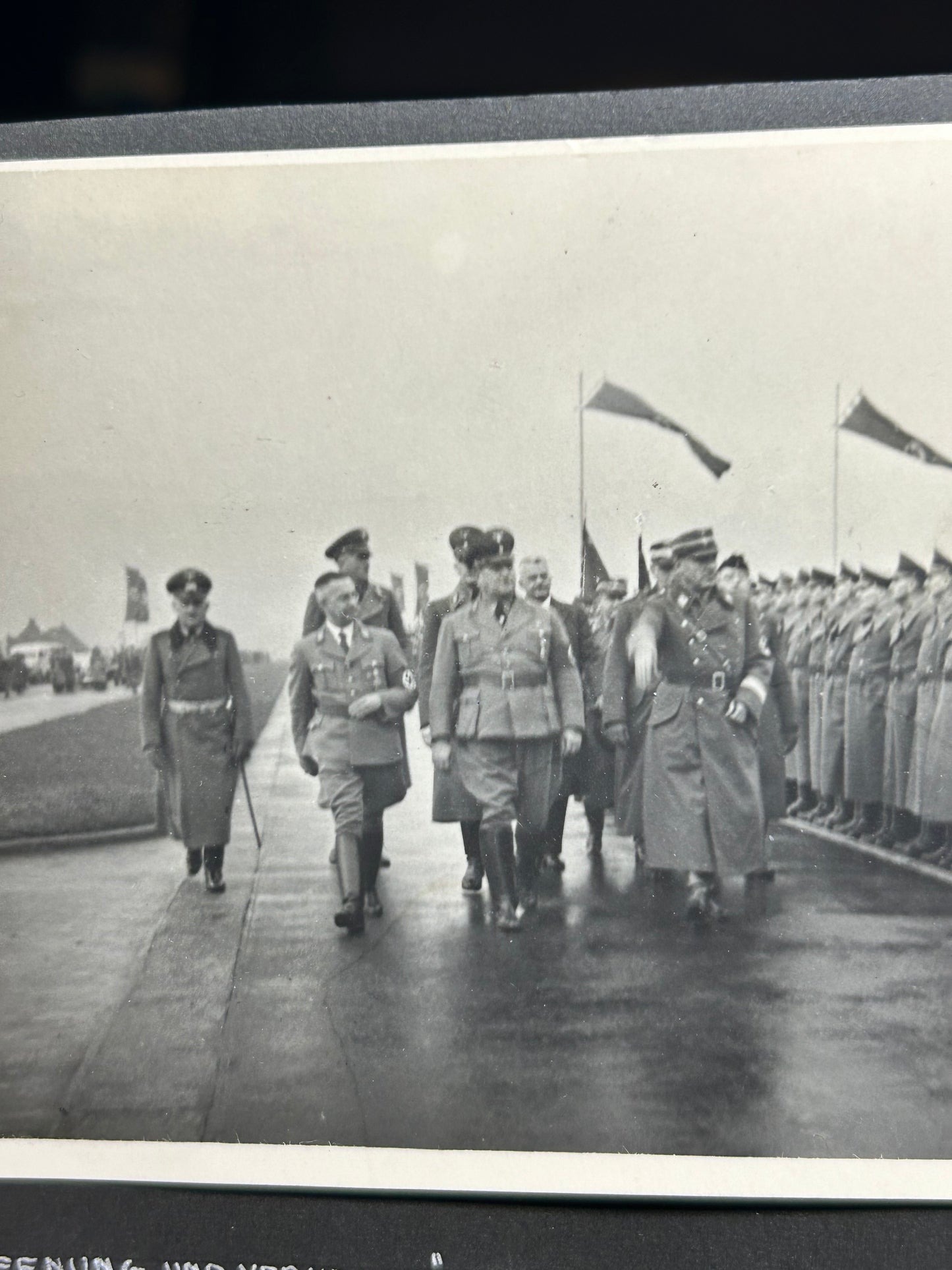 Cutout German WWII Photo Album Page 3x Photos Rare Content, Fritz Todt, SS, Generals, Hitler Youth Etc