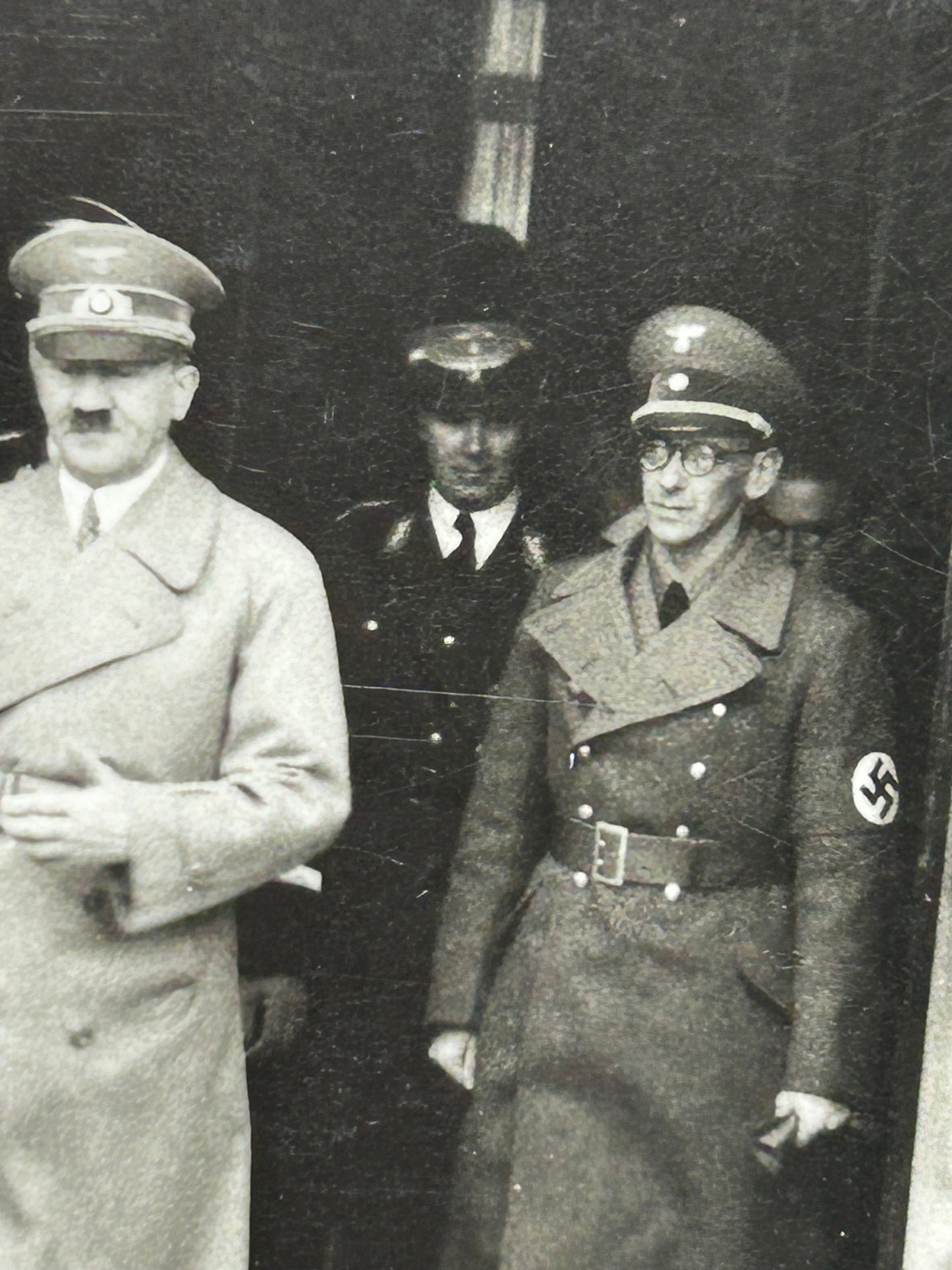 Original Photo Of Adolf Hitler w Friedrich Weber (right) postcard Format 1/1